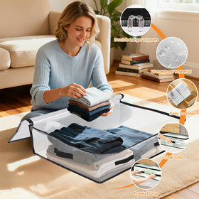 EdenDwell reinforced handles design simplifies lifting bulky items from under the bed.
