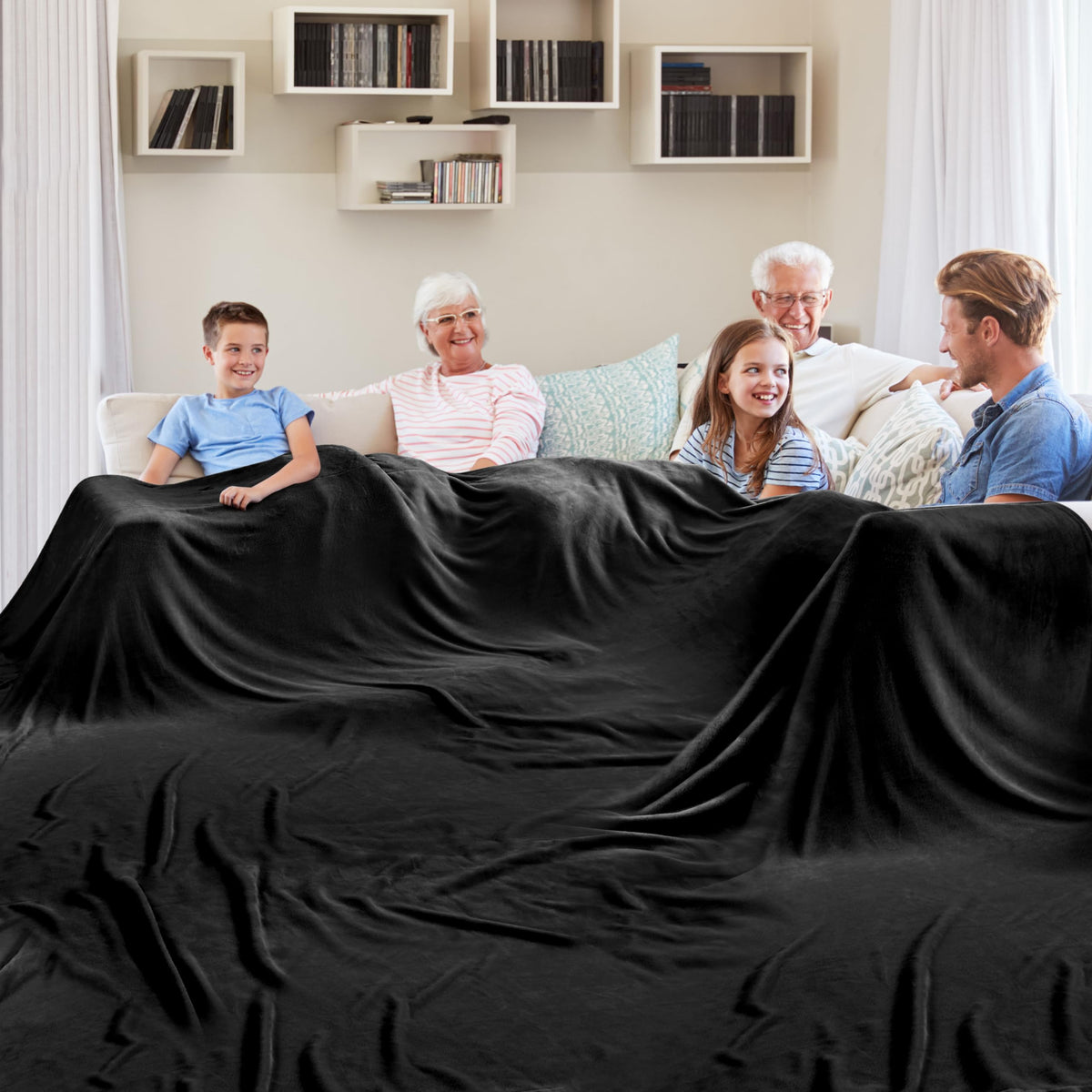 Edenleaf giant blanket folded for display, ideal for sharing warmth with the family.