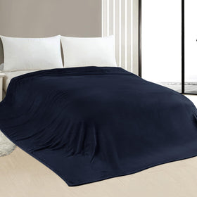 Edenleaf oversized blanket 120x120 navy on sofa for shared comfort