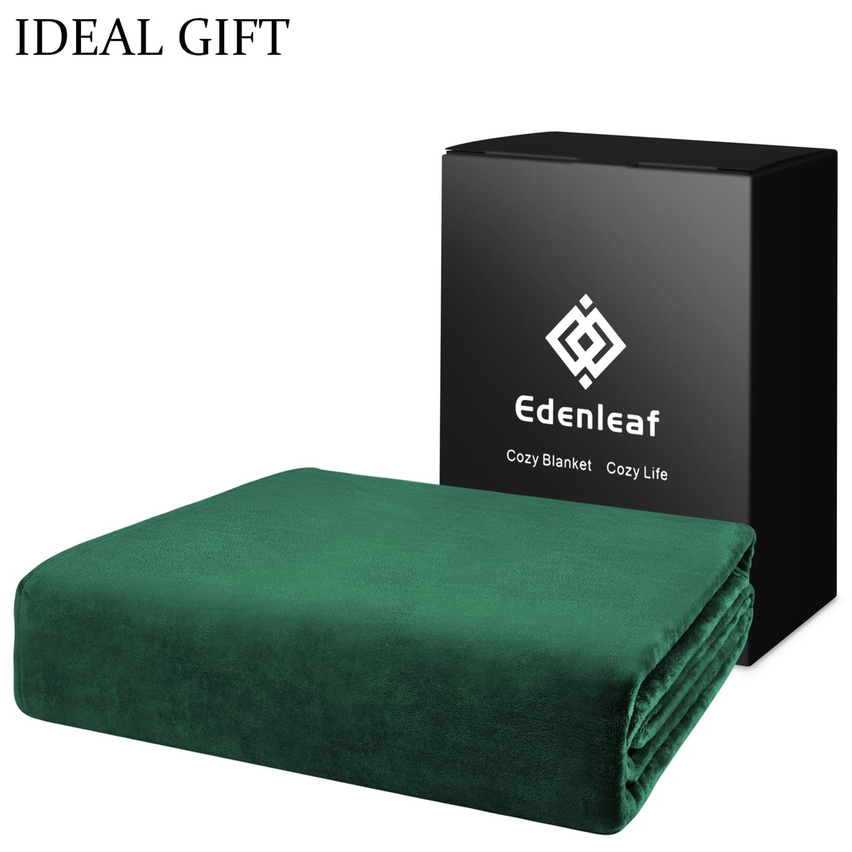 Edenleaf Oversized Blanket 120x120 soft flannel fabric for gentle touch.