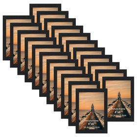 Edenseelake 22-piece black 4x6 frame set front view for gallery walls.