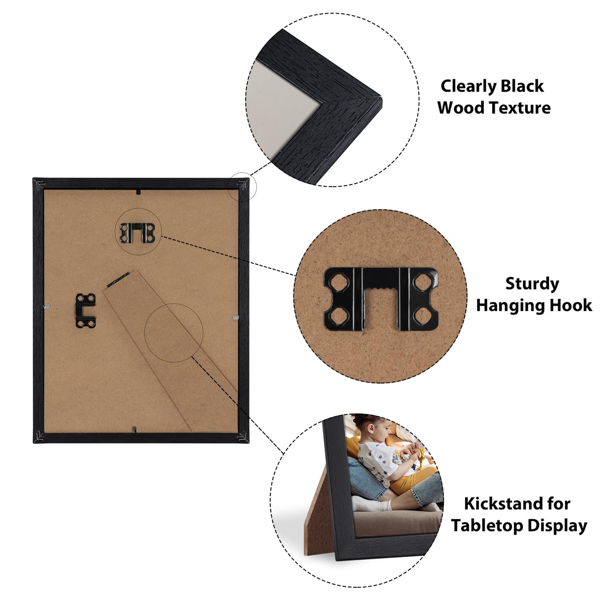 Edenseelake diploma frame black 8.5x11 ideal for awards and photos.