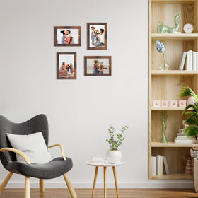 Edenseelake rustic brown frame ready for wall display with traceless nails