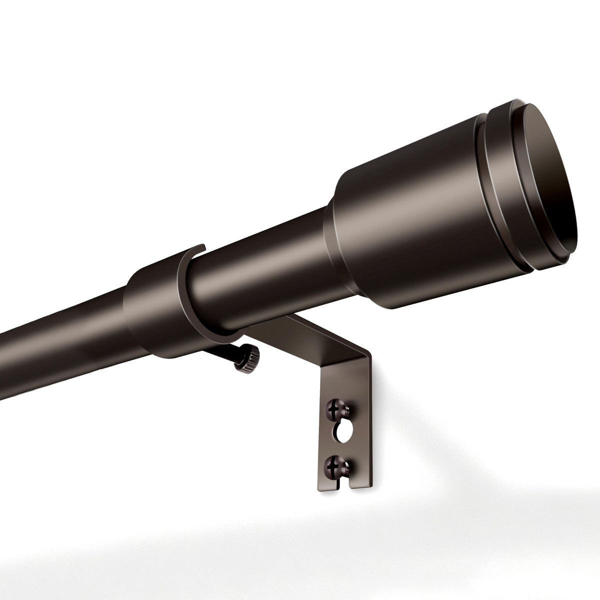Edidonson 5/8 inch curtain rod assembly for adjustable lengths.