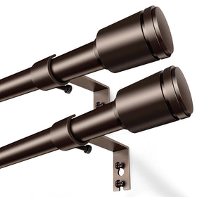 Edidonson 5/8-inch curtain rod assembly with screw-together sections for adjustable length.