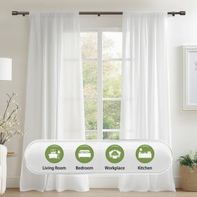Durable 5/8 inch diameter Edidonson rod for light to medium weight curtains.