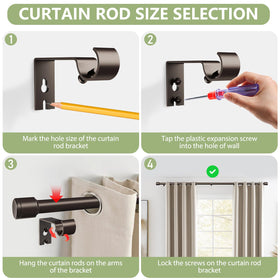 Edidonson extendable curtain rod from 30 to 90 inches for various windows.