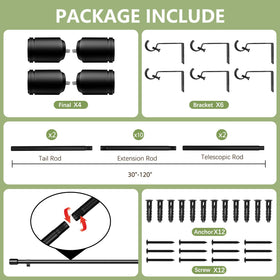 Edidonson interlocking rod sections demonstrate easy length adjustment.