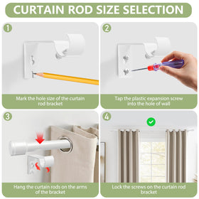Edidonson living-room setup shows rod supporting light to medium curtains.