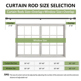 Edidonson matte black curtain rod set for modern window decor.