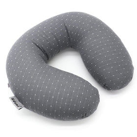 Edomi Buckwheat U-Neck Pillow front view shows ergonomic support for neck alignment.