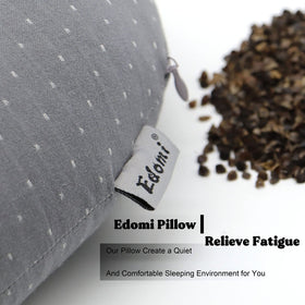 Edomi Buckwheat U-Neck Pillow removable cover promotes easy maintenance and quick cleaning.