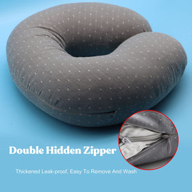 Edomi Buckwheat U-Neck Pillow on bed demonstrates soothing, breathable hull airflow during rest.