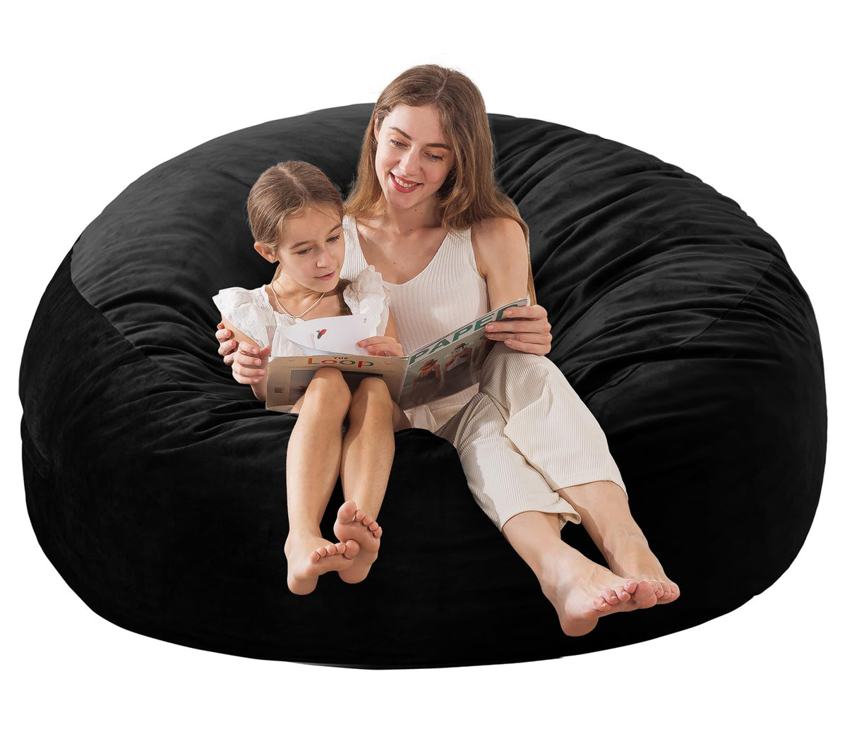 EDUJIN bean bag chair with memory foam fill offers plush lounging support