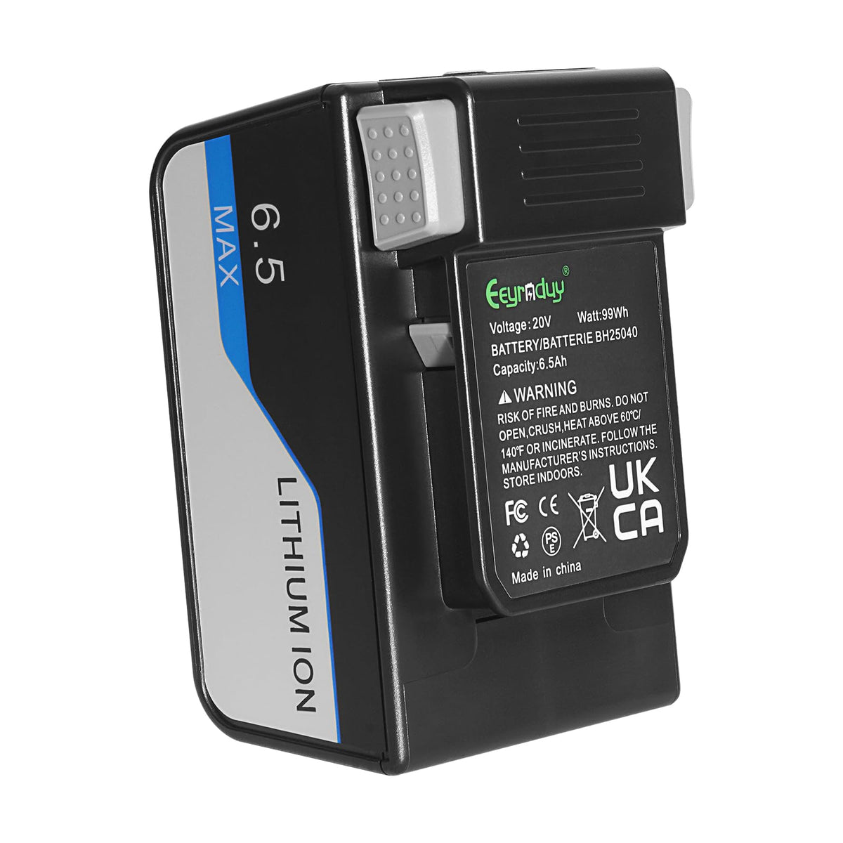 Eeyrnduy BH25040 replacement battery front view for Hoover OnePwr with extended runtime.