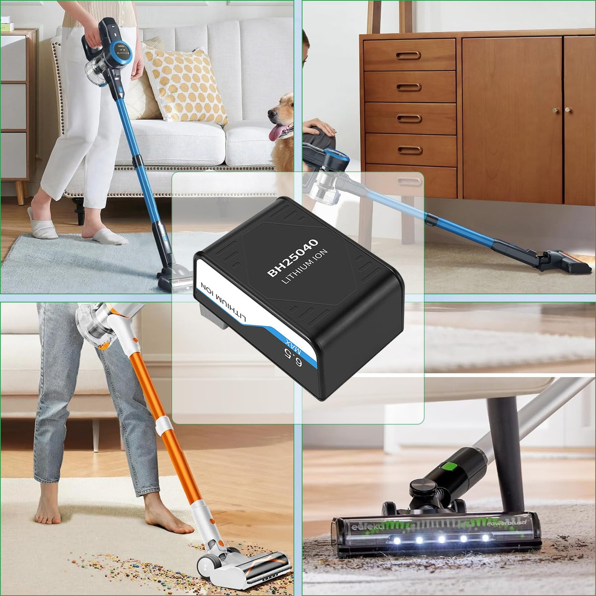 Eeyrnduy BH25040 installation-ready replacement battery demonstrating quick swap.