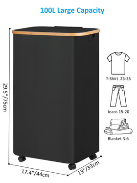 efluky 100L capacity provides ample space for full laundry loads