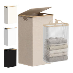efluky 26gal laundry basket with lid conceals dirty clothes and odors