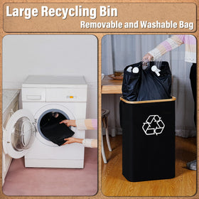 efluky bamboo handle and lid design provides convenient access.