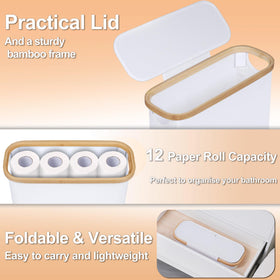 efluky bamboo handle and lid provide easy transport and hidden storage