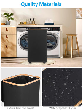 efluky black aesthetic laundry basket enhances room style