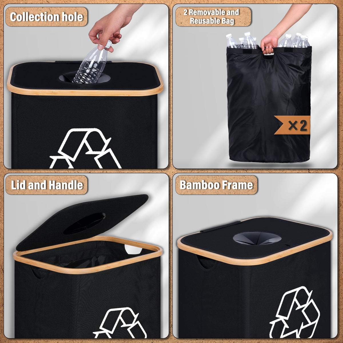 efluky collection hole enables bottle drop-off without opening the lid.