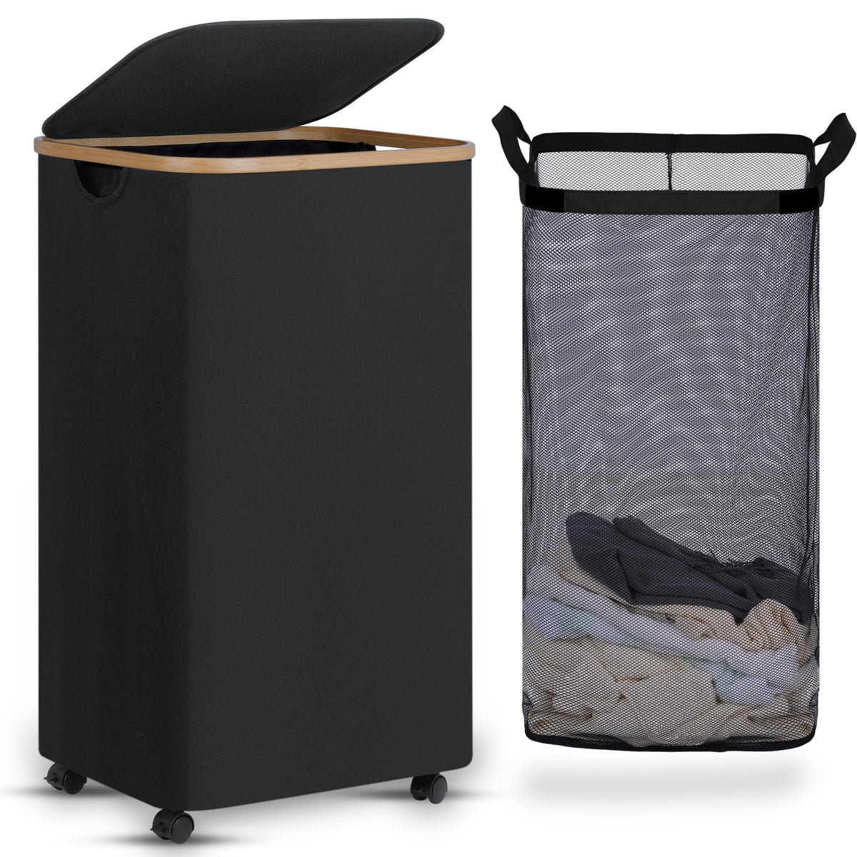 efluky laundry basket with wheels for easy transport of laundry