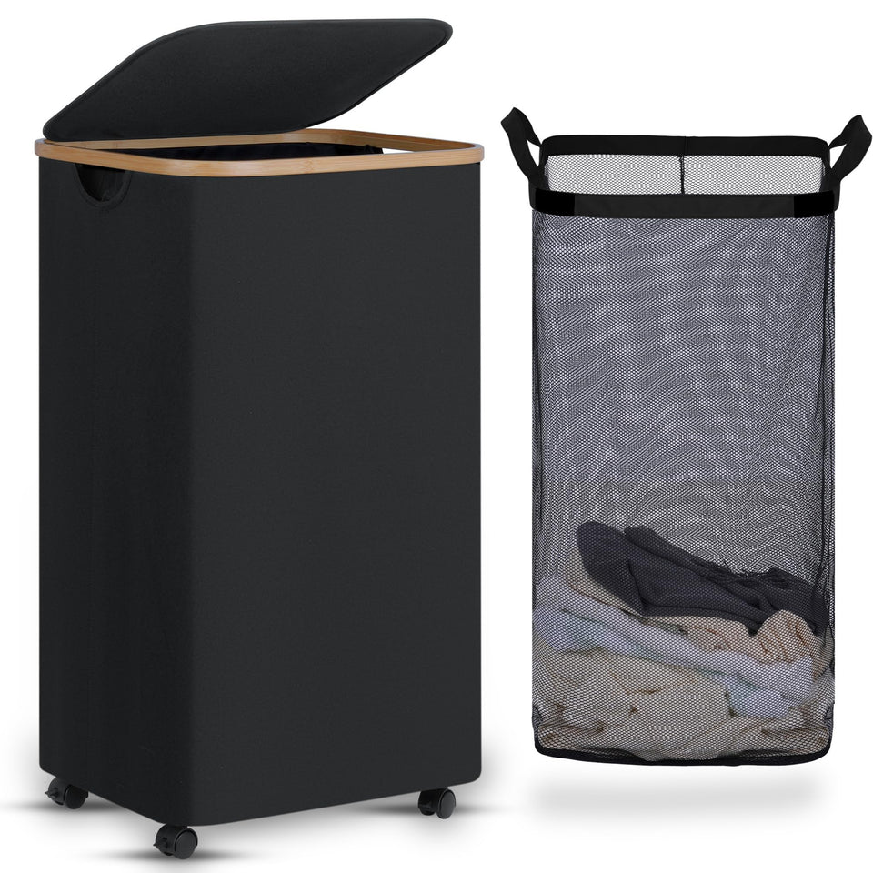efluky laundry basket with wheels for easy transport of laundry