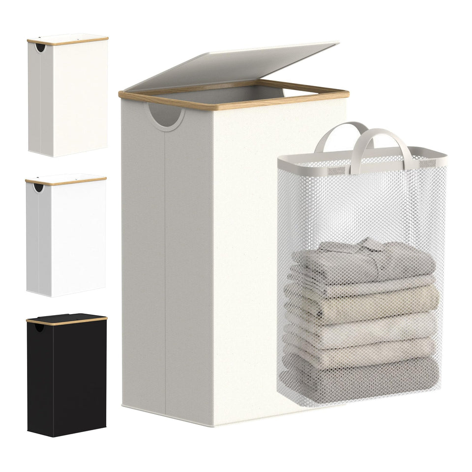 efluky laundry basket with lid and removable bag for organized laundry