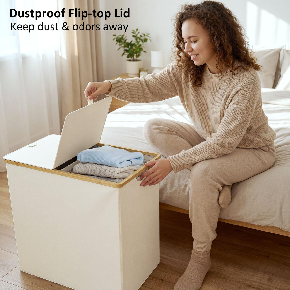efluky laundry hamper easy assembly illustrating quick setup in minutes