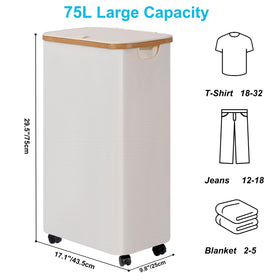 efluky laundry hamper with removable bag simplifies sorting and machine washing.
