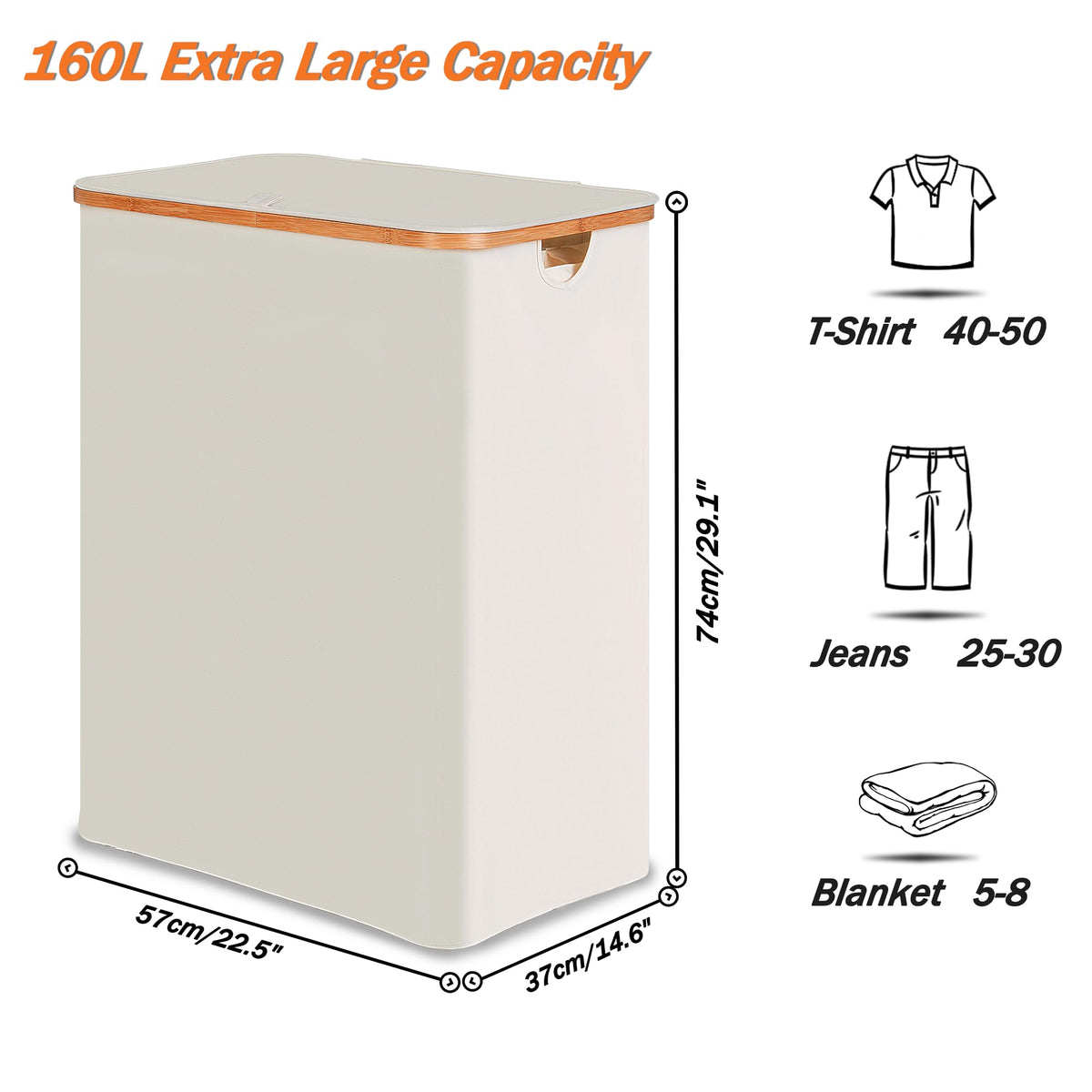 efluky laundry hamper three-compartment system helps sort clothes by color and type