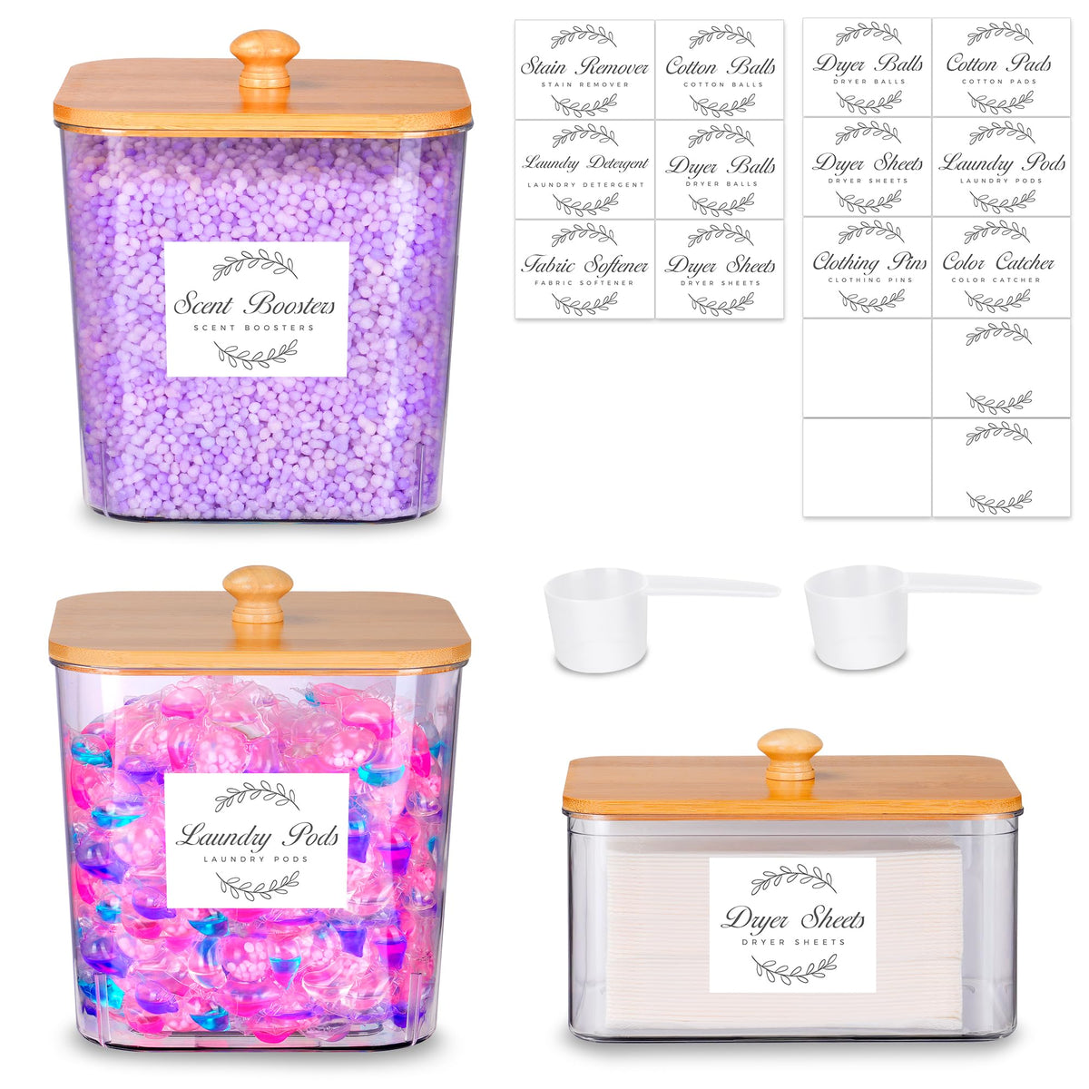 efluky pod container clear jars keep laundry pods accessible and mess-free.