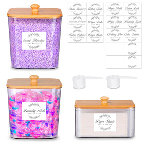 efluky pod container clear jars keep laundry pods accessible and mess-free.