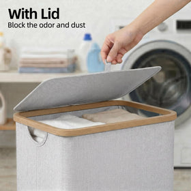 efluky Slim Laundry Basket compact design fits tight corners.