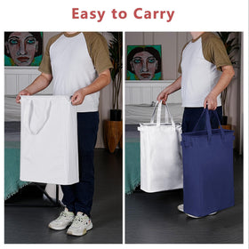efluky slim laundry basket durable oxford fabric emphasizes long-lasting use.