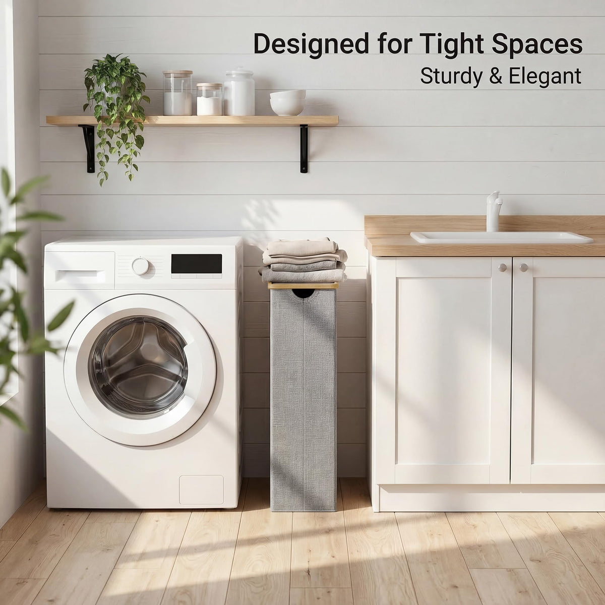 efluky Slim Laundry Basket easy assembly in minutes.