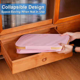 efluky slim laundry basket in a bedroom setup