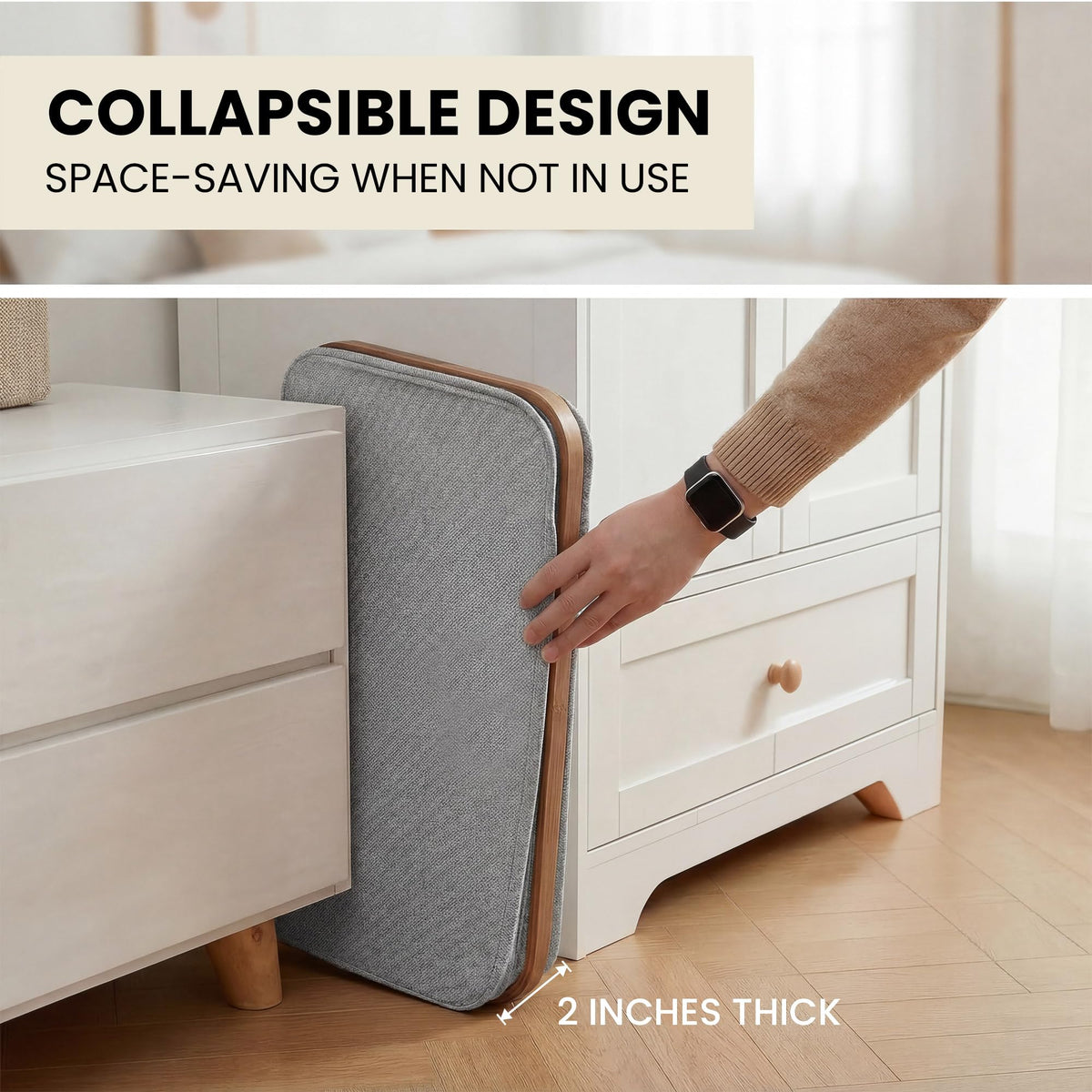 efluky Slim Laundry Basket uses 600D Oxford fabric for durability.