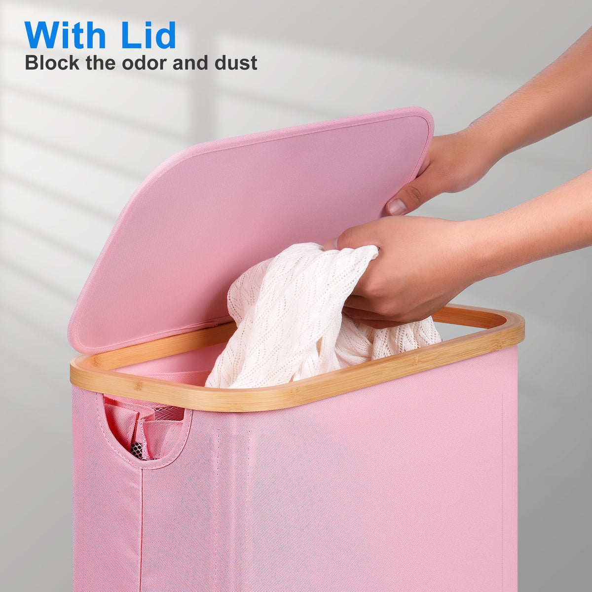 efluky slim laundry basket removable inner bag for easy sorting and washing