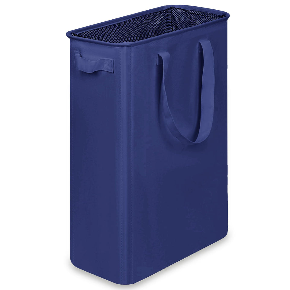 efluky Slim Laundry Basket showing skinny design ideal for tight spaces