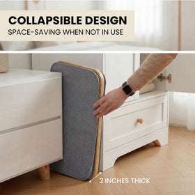 efluky slim laundry basket stylish grey finish complements any room.