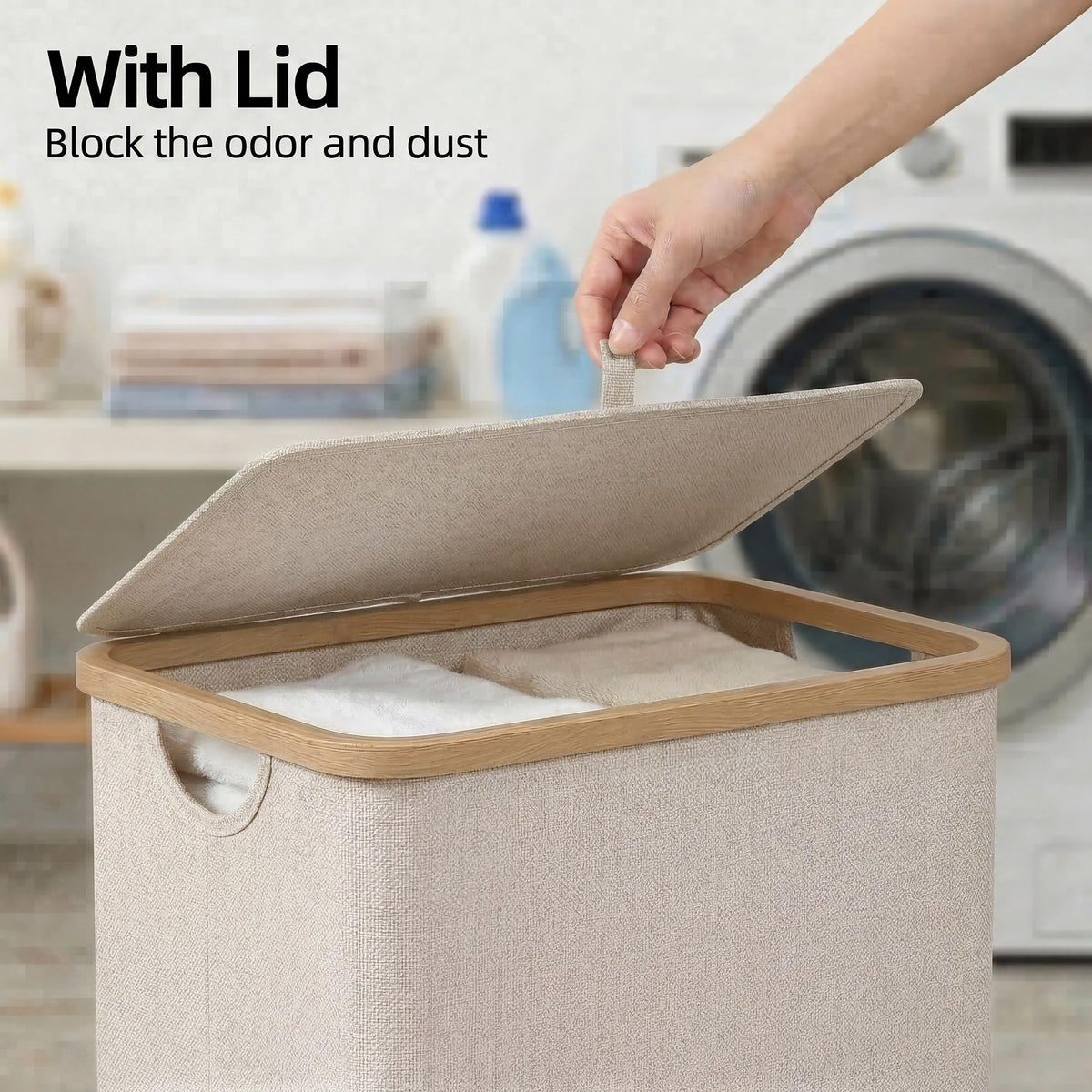 efluky tall laundry hamper saves floor space with a sleek silhouette
