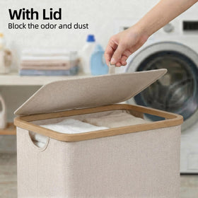 efluky tall laundry hamper saves floor space with a sleek silhouette