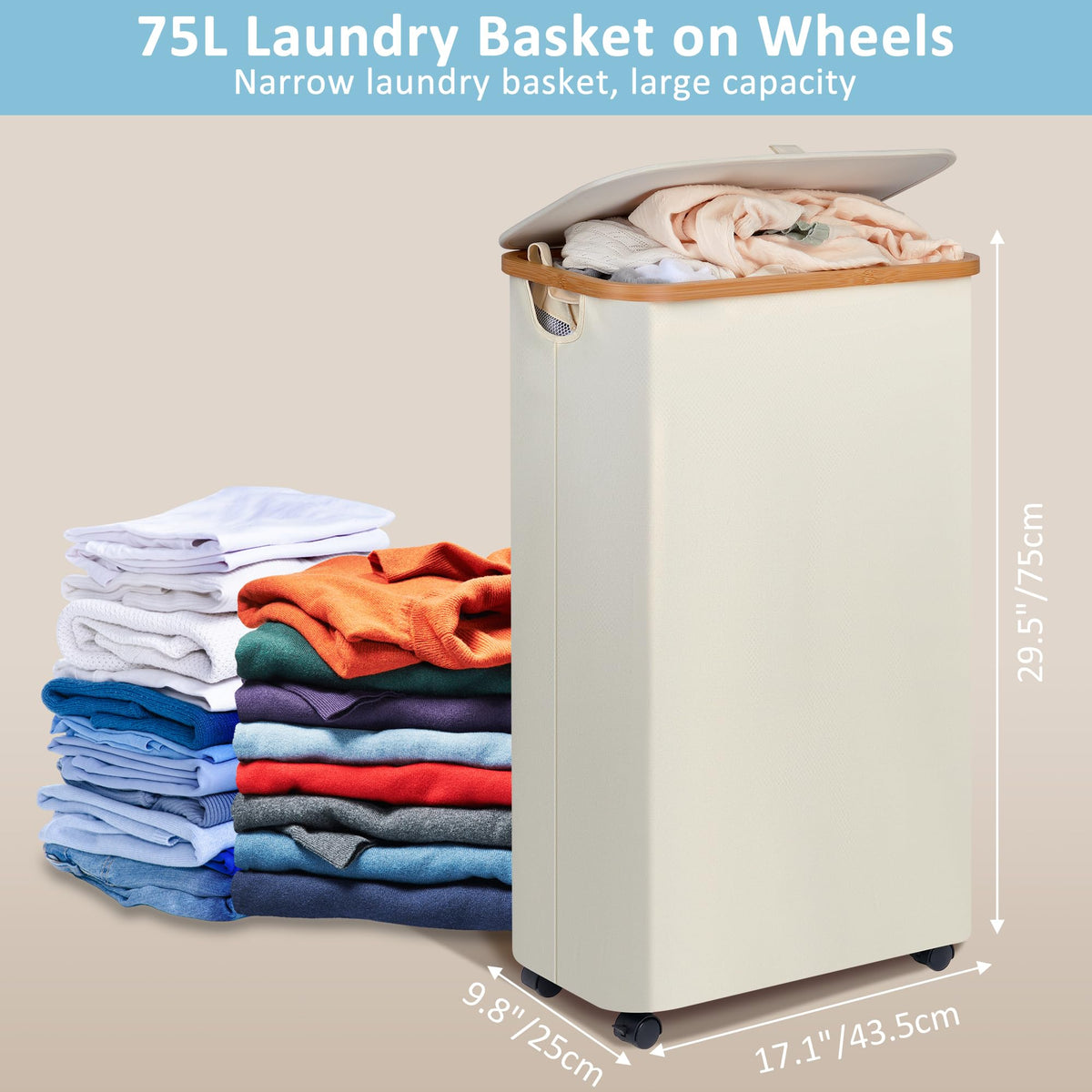 efluky tall, stylish bin maximizes capacity without crowding floor space.