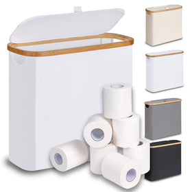 efluky 28L toilet paper basket with lid for clutter-free toilet paper storage