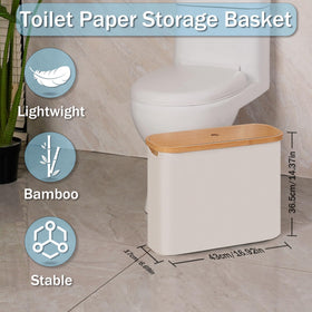efluky toilet paper basket slim stand provides compact storage for small bathrooms.