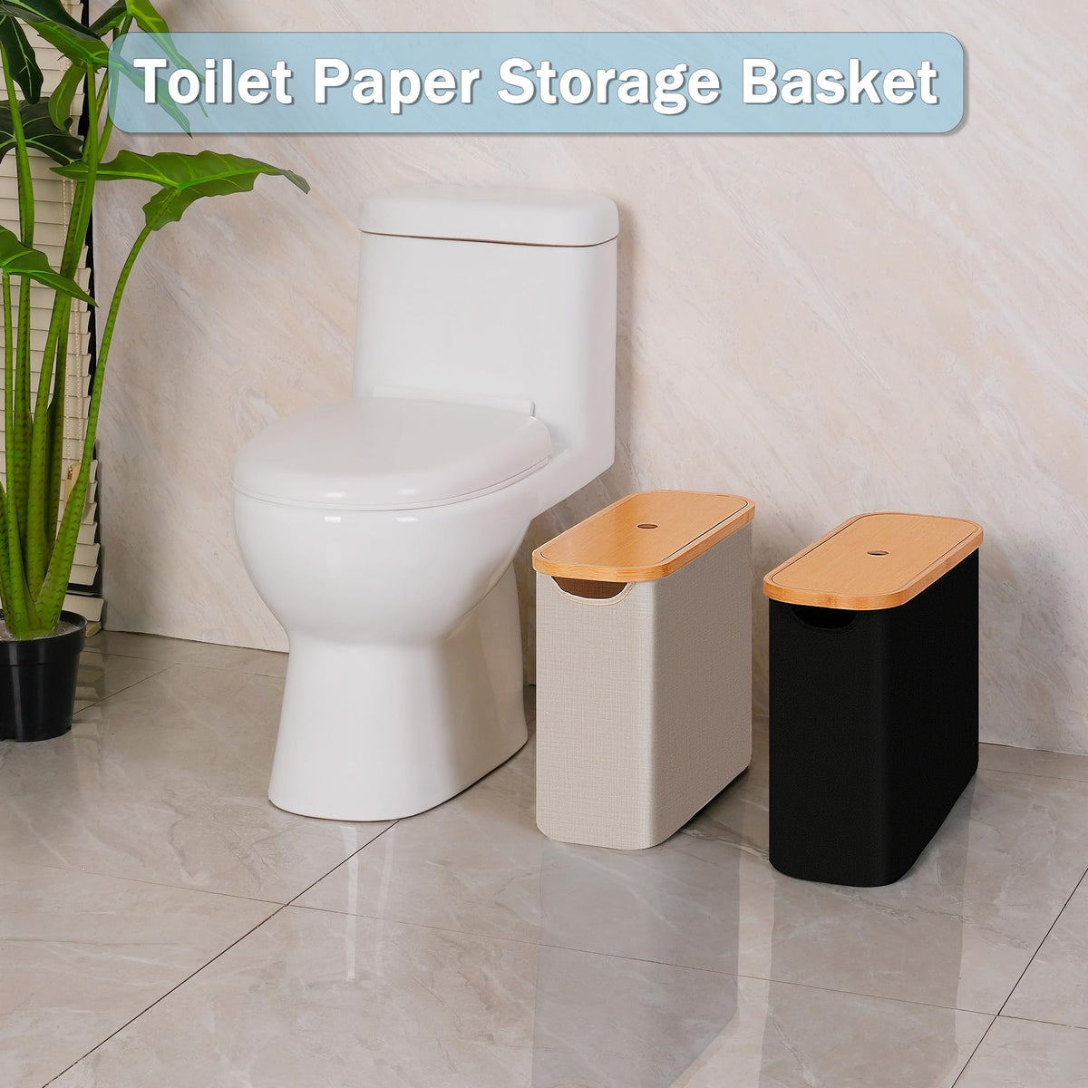 efluky toilet paper basket versatile placement fits beside the toilet or sink