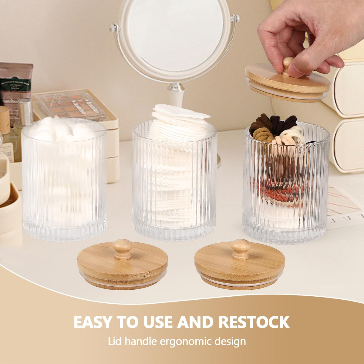 Eggs Sound clear glass display for quick content visibility