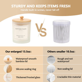 Eggs Sound cotton swab dispenser keeps tips accessible and tidy